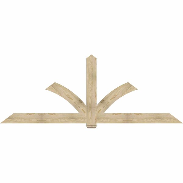 Ekena Millwork Redmond Rough Sawn Timber Gable Bracket, Douglas Fir, 108"W x 40"H x 2"D x 6"F, 9/12 Pitch GBW108X40X0206RED00RDF - main